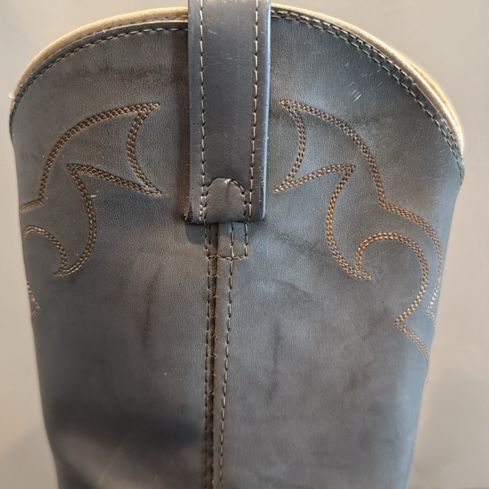 Vintage gray Dingo distressed rugged worn cowboy western boots size 9D - Picture 7 of 14